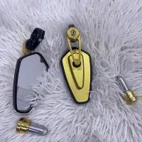 ราคา กระจกปลายแฮนด์5เหลี่ยม SH 3503 มี 4สี ได้แก่ ทอง แดง น้ำเงินและดำ กระจกสามารถหมุนได้ 360องศา พร้อมส่ง (24386866192)