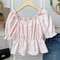 ราคา Keu พร้อมส่ง เสื้อครอป แขนตุ๊กตา แบบจั๊มเอว ทรงปาดไหล่ ปล่อยชายระบาย สไตล์เกาหลี น่ารักมาก ลายดอก ผ้าลินิน (24443440107)