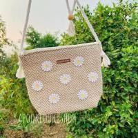 ราคา กระเป๋าผ้าทอ ผ้ากระสอบทอสลับฝ้าย kapooklook (21688445029)