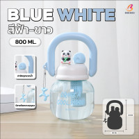 ราคา แก้วน้ำพลาสติก พร้อมหลอดดูด ความจุ 800ml มีหูจับ สีพาสเทล ล้างง่าย มี 4 สีให้เลือก มีกรองชาในตัว (24581379829)