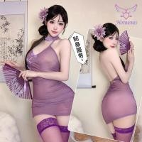 ราคา Hormones ชุดกี่เพ้าเซ็กซี่ ชุดนอนซีทรู ดีไซน์คอฮอลเตอร์ ดอกไม้ประดับตกแต่ง จัดส่งจากประเทศไทย (24434745271)