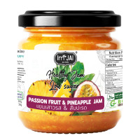 ราคา แยมเสาวรสสับปะรด 200 g สูตรน้ำตาลน้อย ตราอิ่มใจ ImJAI Passion Fruit Pineapple Jam Low Sugar Vegan Prebiotic (22869632018)