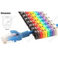 ราคา 100 ชิ้น เคเบิ้ลมาร์คเกอร์ 0 ถึง 9 เหมาะสมสายแลน สายเน็ตเวิร์ค CAT6 หรือสายขนาด 6 0 sq mm 100 PCS Network Cable Wire Marker 0 to 9 For Cable Size 6 0 sq mm for CAT6 cable (6239240555)