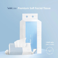 ราคา Welcare Premium Soft Facial Tissue ทิชชู่เช็ดหน้าพรีเมียม หนา นุ่ม เกรดพรีเมียม 3 ชั้น ไม่เป็นฝุ่น ปราศจากสารเรืองแสง (24247447993)