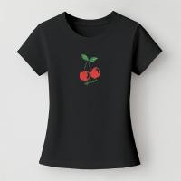 ราคา เสื้อยืดรัดรูป สกรีนลายเชอร์รี่สวยๆ เสื้อยืดคอกลม แขนสั้น baby tee เสื้อยืดแฟชั่นผู้หญิง สีทูโทนน่ารักๆ เสื้อเชอรี่ เบบี้ทีสาวอวบ ผ้ายืดใส่สบาย เสื้อเข้ารูป (24189134689)