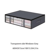ราคา ถุงเก็บของใต้เตียง กล่องเก็บผ้าห่มใต้เตียง กล่องเก็บเสื้อผ้า หน้าต่างโปร่งใสขนาดใหญ่ พร้อมที่จับ (24239693443)
