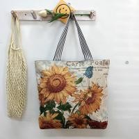 ราคา Fashion Artistic Printing Womens Single Shoulder Bag Retro Casual Handbag Large Capacity Canvas Tote Bag Suitable For Shopping Work Commuting (23275866568)