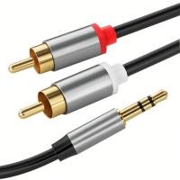 ราคา SERENEสายลำโพง 1 ออก 2 RCA Cable 3 5 มม หนึ่งในสองหมุนคู่สายเสียง Lotus เครื่องเสียงคอมพิวเตอร์โทรศัพท์มือถือเชื่อมต่อสายสัญญาณเสียง RCA สายคอมพิวเตอร์ลำโพงแล็ปท็อปโทรศัพท์มือถือเดสก์ท็อป MP3 (2326461