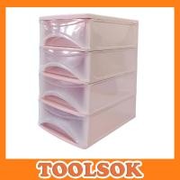 ราคา ลิ้นชักพลาสติก ตู้ลิ้นชักเล็ก 4 ชั้น สีชมพู 1034M4 ขนาด 26x18 5x31 5 ซม (24077854891)