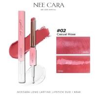 ราคา ลิปดูโอ้ 2in1 นีคาร่า NEE CARA Long Lasting Lipstick Duo มีให้เลือก8สี N346 (23797341906)