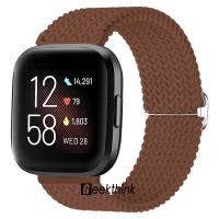 ราคา GEEKTHINK สายถักเดี่ยวสำหรับ Fitbit Versa 4 3 2 1 Versa Lite สำหรับ Fitbit Sens sense 2ยางยืดสำหรับ Fitbit Sense Sense 2ปรับได้สายนาฬิกาไนลอนทอสำหรับ Fitbit (21957023191)