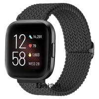 ราคา GEEKTHINK สายถักเดี่ยวสำหรับ Fitbit Versa 4 3 2 1 Versa Lite สำหรับ Fitbit Sens sense 2ยางยืดสำหรับ Fitbit Sense Sense 2ปรับได้สายนาฬิกาไนลอนทอสำหรับ Fitbit (21957023201)