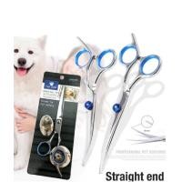 ราคา กรรไกรตัดขนสุนัข 1 อัน กรรไกรโค้ง กรรไกรปลายแหลม กรรไกรปลายมน สแตนเลส Top Paw Scissors Curved ball tip (10210489697)