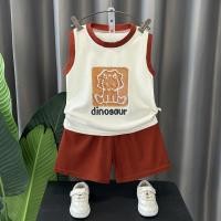 ราคา ชุดเสื้อแขนกุดเด็กชาย1 8ขวบ ชุดเสื้อแขนกุดเด็ก เสื้อกล้าม กางเกงขาสั้น ลายการ์ตูนน่ารัก ใส่สบาย (24534764220)