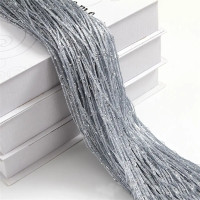 ราคา 1 ชิ้น 100X200 ซม Glitter เชือกตกแต่งม่านประตูลูกปัดพาร์ทิชันห้องลูกปัดพู่ผ้าโพลีเอสเตอร์หน้าต่างแผง 1X2M (23589896376)