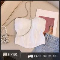 ราคา JINYUG Hot Sale เสื้อเกาะอกปักเลื่อมเซ็กซี่สำหรับผู้หญิงเสื้อเกาะอกเข้ารูปแบบไม่สม่ำเสมอแฟชั่นโชว์ไหล่พร้อมแผ่นหน้าอก (24228109296)