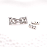 ราคา จี้สร้อยคอแบบหลายแถว DIY ชุบทองแดง 925 พร้อมหัวเข็มขัดสำหรับเสื้อกันหนาวและสร้อยข้อมือ (22343618730)