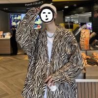 ราคา STAR FRUIT เสื้อเชิ้ตลายม้าลายชายเสื้อเชิ้ตแขนยาวทรงหลวม (24339362879)