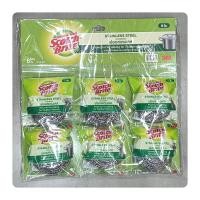 ราคา Scotch Brite สก๊อตช์ไบรต์ สก็อตไบรท์ ฝอยแสตนเลส ฝอยขัดหม้อ ขนาดจัมโบ้ 25 กรัม 6 ชิ้น (11971542932)
