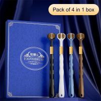 ราคา Lorzi Hot selling 4pcs set Gift Box Three sided Toothbrush Adult Household Gum Protection Soft Bristle Three head Toothbrush (23094073921)