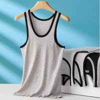 ราคา Muse Harbor เสื้อกั๊กผู้ชายผ้าฝ้ายแท้กีฬาเสื้อกั๊กออกกำลังกายแขนกุดสีตัดกัน bottoming เสื้อเสื้อยืด เสื้อยืดเสื้อกล้าม เสื้อกล้าม ชาย เสื้อกั๊กชาย เสื้อกล้ามชาย (24539114304)