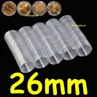 ราคา ตลับใส่เหรียญ 26mm แพค100ตลับ ไม่มีกล่อง ใส่เหรียญ 10บาท หมุนเวียนปัจจุบัน ใส่เหรียญ 10บาทสองสี 26มม 26มิล (12563703621)