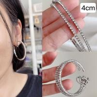 ราคา ต่างหูหนีบแบบห่วง 4cm 5cm 6cm 7cm สำหรับคนไม่เจาะหู แป้นสกรู ปรับความแน่นได้ (23186851649)