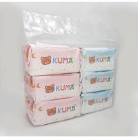 ราคา ทิชชู่เปียกคุมะ แบบแพ็ค 6 ห่อ รุ่นฝาปิด 40 แผ่น (21014783665)