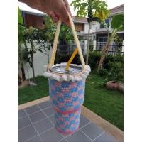 ราคา กระเป๋าใส่แก้วเยติ ถักด้วยไหมพรม cotton ถักมือ (21493481355)