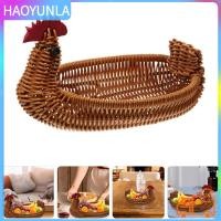 ราคา HAOYUNLA หวายทอตะกร้าผลไม้ไก่รูปร่างตะกร้าสัตว์การ์ตูนเลียนแบบตะกร้าสำหรับ Home Storage ห้องครัวตกแต่งจอแสดงผล (24434295944)