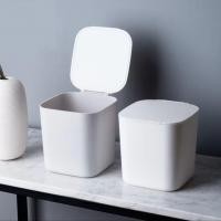 ราคา กล่องใส่ของ ถังขยะ กล่องเก็บสำลี ถังขยะตั้งโต๊ะ พร้อมฝาปิด ขนาดมินิ (22617430872)