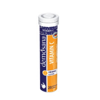 ราคา Demosana Vitamin C Orange 82 g 20 tabs ดีโมซานา วิตามินซี รสส้ม 20 เม็ด (24156492751)