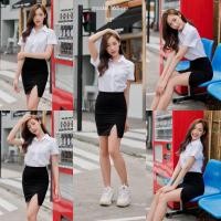 ราคา กระโปรงนักศึกษาทรงเอ กระโปรงทรงเอ ทรงเอ ยาว 14 20 ผ่าหน้า หลัง เอว23 30 ผ้าฮานาโกะ สีดำ ทรงสวยใส่สบาย (21393865841)