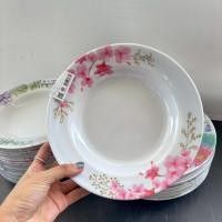 ราคา จานเมลามีน ขนาด 8 นิ้ว จานข้าว แพ็ค 6 ใบ คละลาย (24550186334)