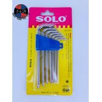 ราคา SOLOของแท้100 No 912mm โซโล ประแจหกเหลี่ยม หัวจีบ หัวแฉก ท๊อกซ์ ชุบขาวแบบยาว CR V ร่น 912 7 ชิ้น ชุด (3485408361)