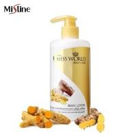 ราคา มิสทิน มิสเวิลด์ บิวตี้เฮิร์บ โลชั่นทานาคา ขมิ้นไพร Mistine Miss World Beauty Herb Body Lotion 400 ml ใหม่ โลชั่นซากุระ 395 มล (22977113567)