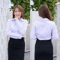 ราคา เสื้อนักศึกษาแขนยาวหญิง เข้ารูป หลังว่าง เสื้อนักศึกษาหญิง (22876984279)
