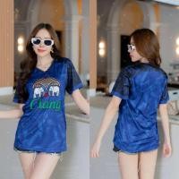 ราคา เสื้อกีฬาแขนสั้น ลายช้าง 3สี พิมพ์ลายทั้งตัว ผลิตจากผ้าไมโครสปอร์ต ชนิดพิเศษ ใส่ได้ทั้งชายและหญิง ขายดี (24437591161)