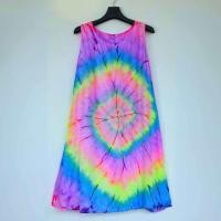 ราคา ผ้ามัดย้อม เดรสผ้ามัดย้อม เดรส ชุดสบาย ชุดไปทะเล ชุดผ้ามัดย้อม ชุดผ้ามัดย้อมคอจีน (15468965013)