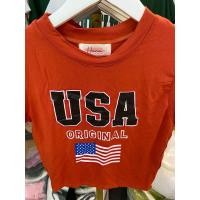 ราคา เสื้อครอปแขนสั้นสกรีนลายusa มี 6สี ม่วง เขียวนีออน ขาว เหลือง ดำ ส้ม แดง พร้อมส่ง (18492629980)