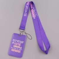 ราคา Quotations สายคล้องคอสีม่วง สายคล้องบัตร ID สีดำเสน่ห์ USB ผู้ถือป้ายแขวนเชือก DIY พวงกุญแจของขวัญ (24258553417)