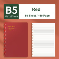 ราคา A5 B5 A6 Coil Notebook Retro Morandi Color Horizontal Line Spiral Notebook 80 Sheets Daolin Paper Student Stationery Paper Product (24243392924)
