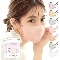 ราคา สำหรับคนหน้ากลม หน้ากากอนามัย Cicibella 3D Bi Color C Type Mask 10 ชิ้น นำเข้าจากญี่ปุ่น (21981141251)
