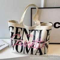 ราคา PIYU Hot Korean Style Tote Bag Stylish Large Capacity Tote Bag European And American Letter Printed Canvas Tote Bag (24054619559)