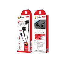 ราคา Hale หูฟัง Type C รองรับ Phone15 pad สีดำ 1 เมตร ฟังเพลงดูหนัง สมอลทอร์คคุยสายสนทนา หูฟัง Type C Wired Earphone HS 14 (19468515351)