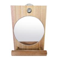 ราคา กระจกสำหรับนกที่มีคอนกรงนกแก้วของเล่นแบบยืนไม้แขวนนกย่อมาจากนกหงส์หยกนก (22128594980)