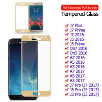 ราคา 9H ป้องกันกระจกนิรภัยสำหรับ Samsung Galaxy J7 Plus A3 A5 A7 2017 On5 On7 2016 J3 J5 Pro J7 Prime กระจกนิรภัยหน้าจอ Protector Glass ฟิล์มด้านหน้า (10424567772)