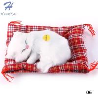 ราคา Cutora 1 ชิ้นตุ๊กตาสัตว์จำลองตุ๊กตาแมวนอนหลับของเล่นที่มีเสียงเด็กของขวัญยัดไส้ (3998204747)