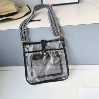 ราคา กระเป๋าสะพายข้าง PVC ทรงสี่เหลี่ยมเล็กสไตล์ Jelly ใส กระเป๋าสะพายข้างแบบลำลองสำหรับผู้หญิง กระเป๋าถือขนาดกลาง กระเป๋าสำหรับวันหยุดชายหาด (23145618499)