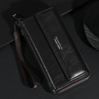 ราคา FXSAXUNN กระเป๋าสตางค์ PU Ziplock สำหรับผู้ชาย กระเป๋าสตางค์ยาวความจุขนาดใหญ่ กระเป๋าใส่โทรศัพท์มือถือแบบหลายบัตร กระเป๋าสตางค์สองชั้น (23159974178)